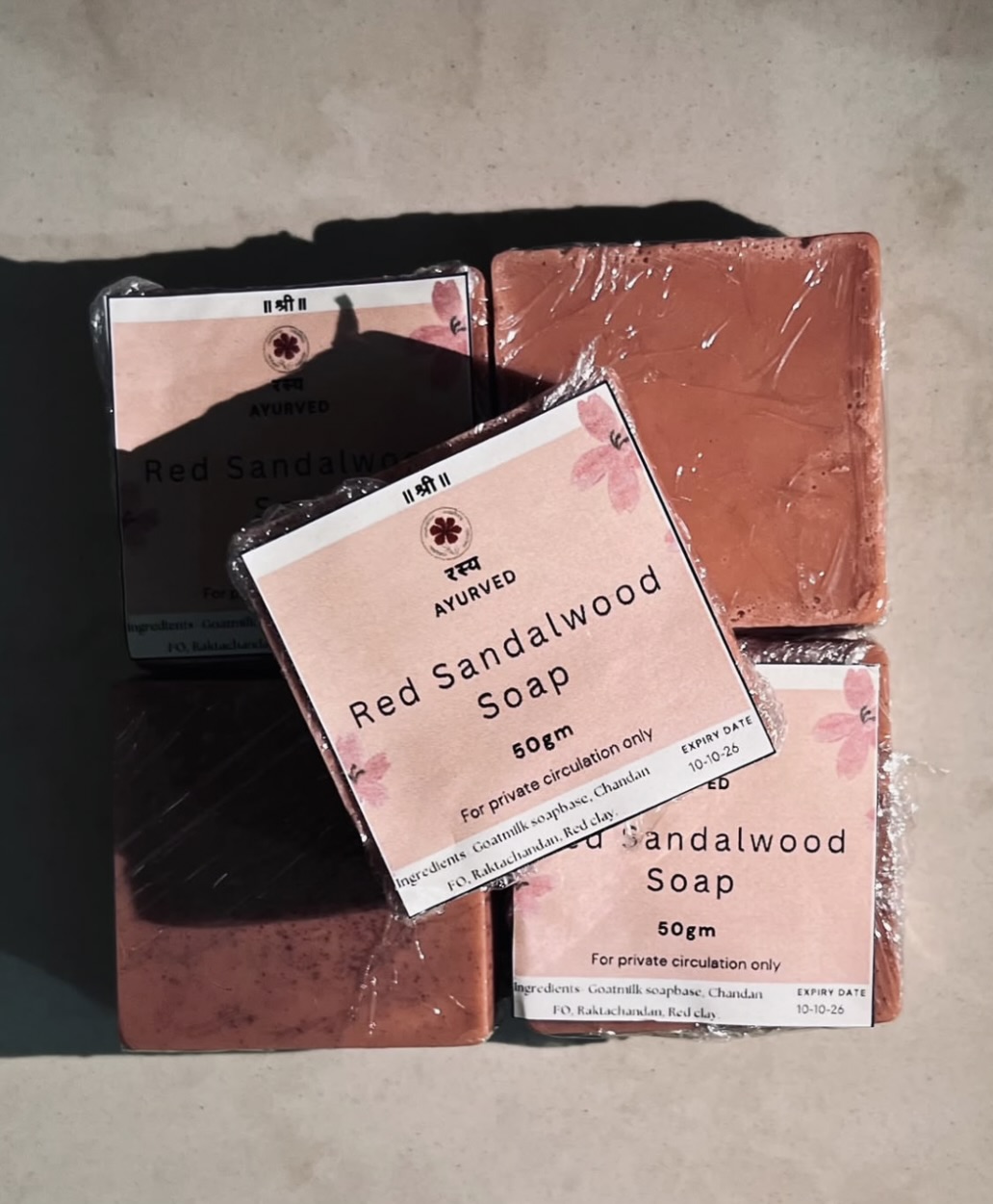 Red Sandalwood Soap bars by Rasya Ayurveda